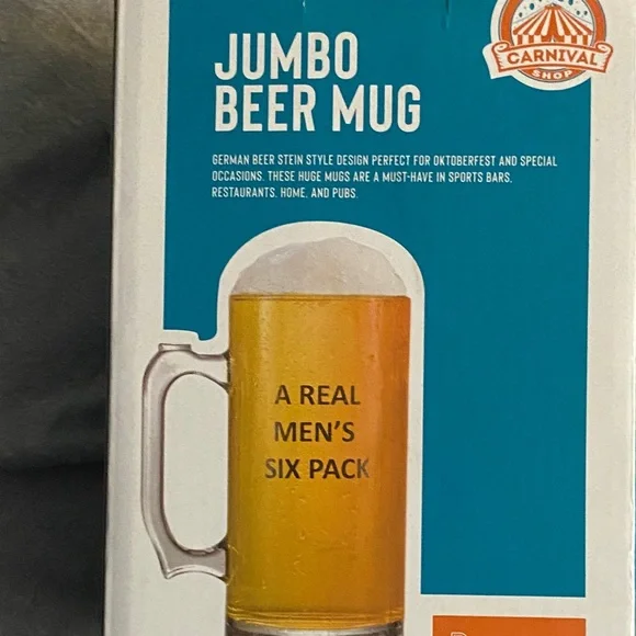 Berkshire Carnival Jumbo Beer Mug - Blue and Orange - Picture 1 of 3